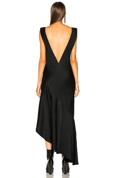 Shop Haider Ackermann Asymmetric Hem V-neck Dress In Black