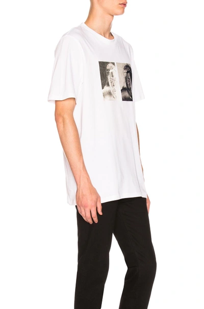 Shop Oamc S.o.s. Tupac Tee In White