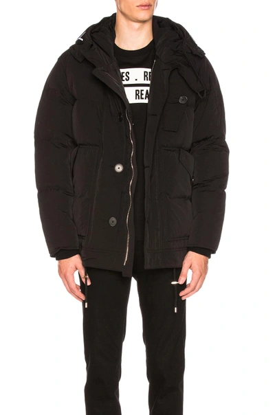 Shop Givenchy Hooded Down Puffer Jacket In Black