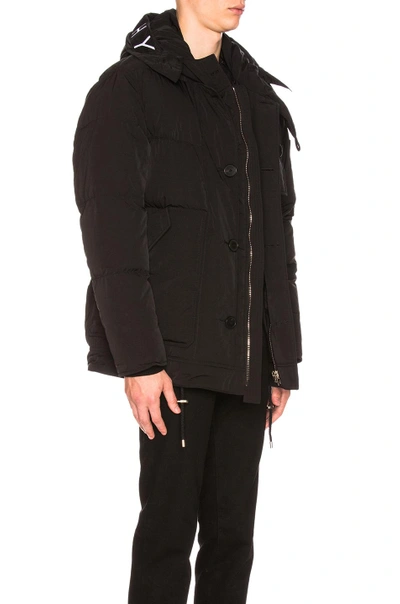 Shop Givenchy Hooded Down Puffer Jacket In Black