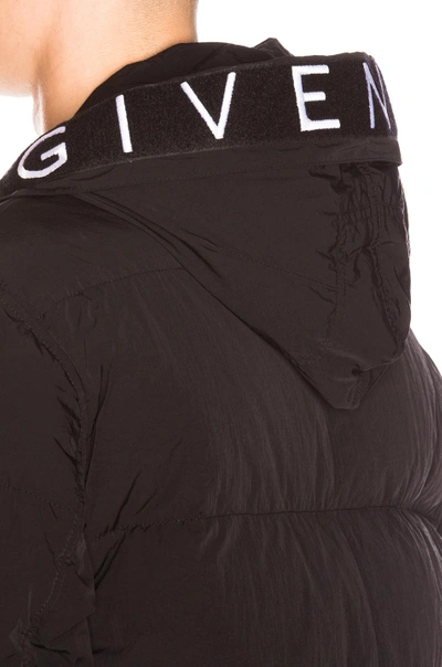 Shop Givenchy Hooded Down Puffer Jacket In Black