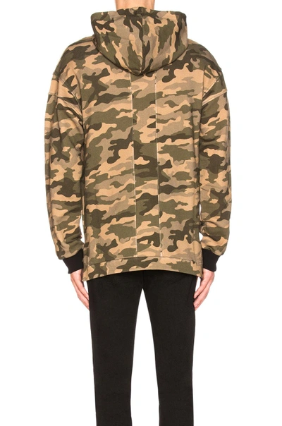 Shop Balmain Oversized Hoodie In Camouflage