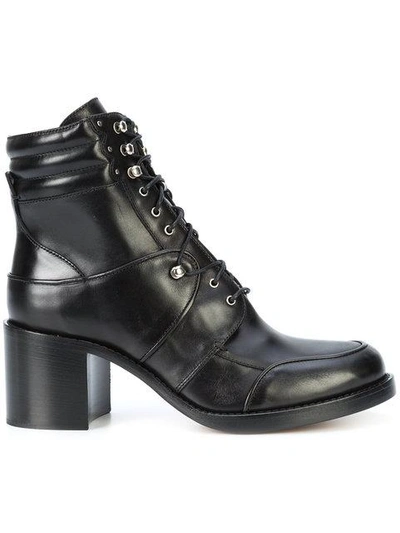 Shop Tabitha Simmons Lace-up Boots  In Black