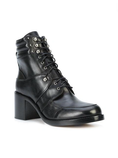 Shop Tabitha Simmons Lace-up Boots  In Black
