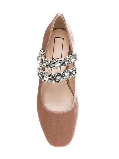 Shop N°21 Embellished Strap Ballerina Shoes