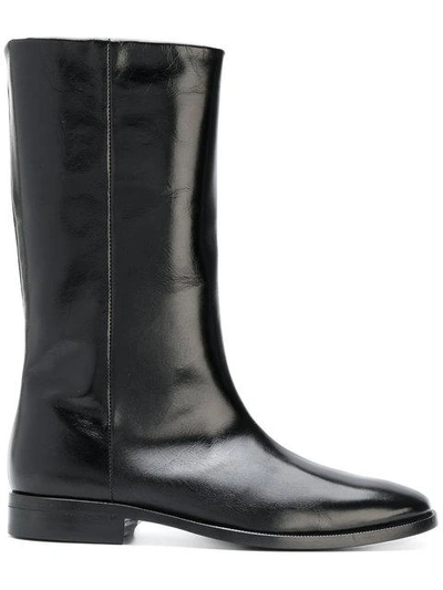 Shop Saint Laurent Matt Boots - Black