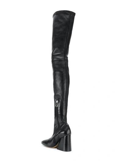 Shop Maison Margiela Over The Knee Boots - Brown