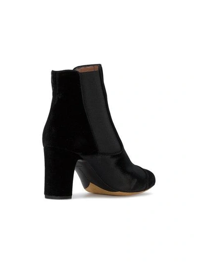Shop Tabitha Simmons Black Kiki 75 Velvet Ankle Boots 