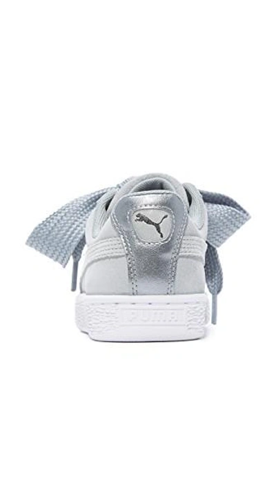 Shop Puma Basket Heart Metsafari Sneakers In Blue Grey