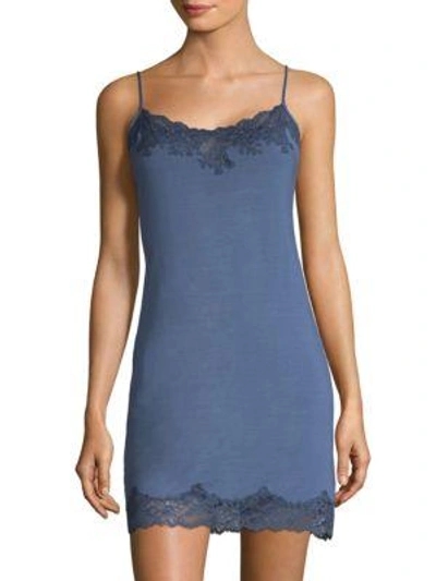 Shop Josie Natori Undercover Chemise In Moody Blue