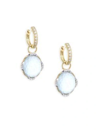 Shop Jude Frances Triple Diamond & Labradorite Earring Charms In Yellow Gold