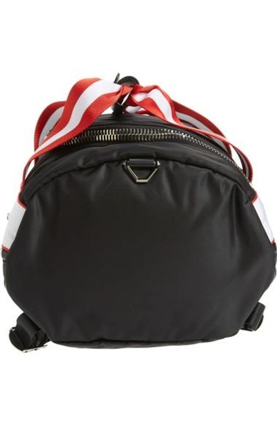 Shop Givenchy Duffel Backpack In Blk/ Wht/ Red
