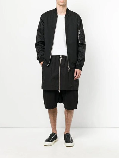 Shop Rick Owens Drkshdw Layered Kilt Shorts - Black