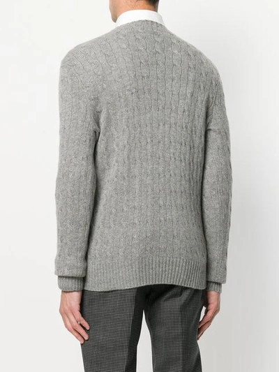 Shop Polo Ralph Lauren Cashmere Cable-knit Jumper - Grey