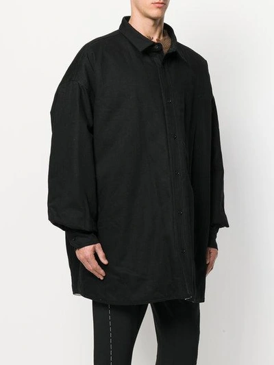 Shop Raf Simons Classic Buttoned Coat - Black