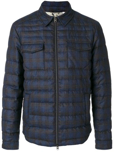 Shop Etro Padded Jacket In Blue