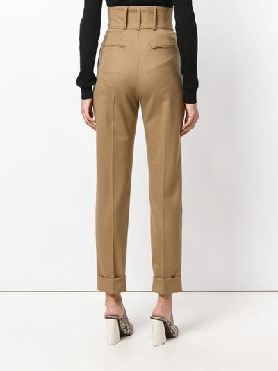 Shop Sara Battaglia Belted High Waist Trousers