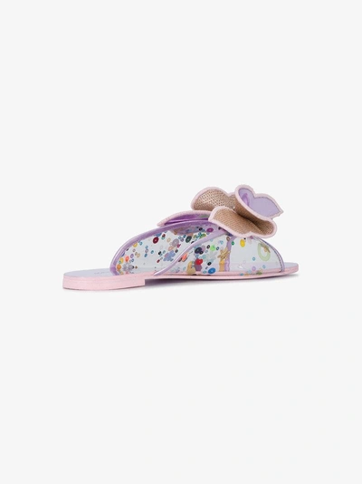 Shop Sophia Webster Lilac Lana Butterfly Slides In Pink/purple