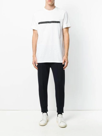 Neil Barrett Brushstroke White Cotton T-shirt | ModeSens