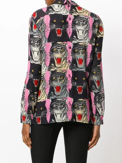 Shop Gucci Tiger Face Print Sablé Shirt