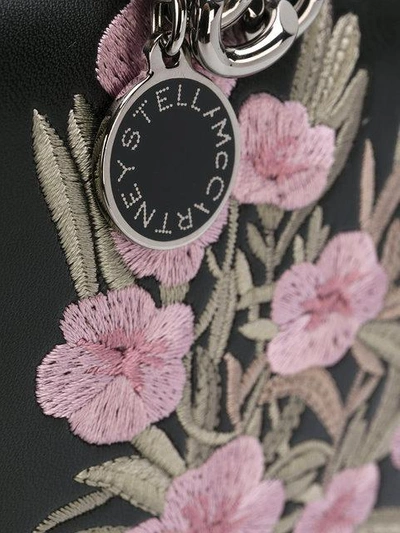 Shop Stella Mccartney Floral Embroidered Falabella Box Shoulder Bag