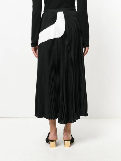 Shop Proenza Schouler Stripe Panel Pleated Skirt