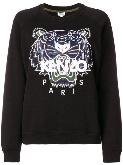 Shop Kenzo Tiger Sweater In Black