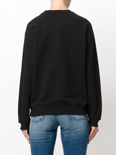 Kenzo Tiger Appliquéd Cotton-jersey Sweatshirt In Black | ModeSens