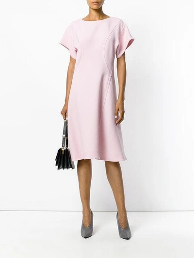 Shop Marni Wollkleid Mit Kurzen Ärmeln In Pink