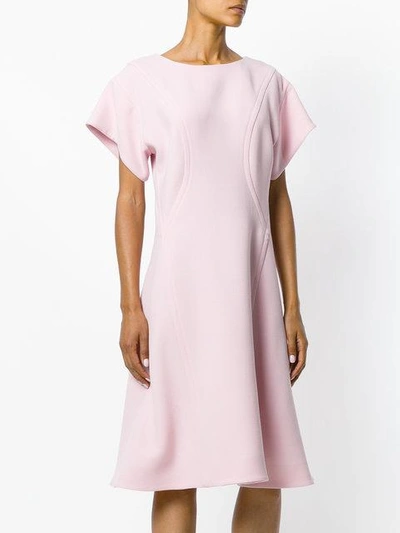 Shop Marni Wollkleid Mit Kurzen Ärmeln In Pink