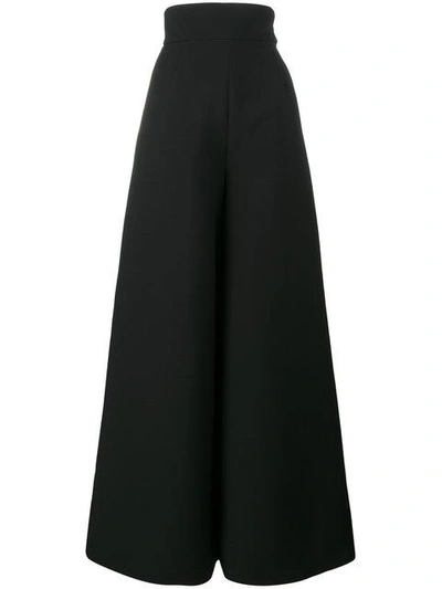 Vika Gazinskaya Extra Wide Leg High Waisted Trousers In Black | ModeSens