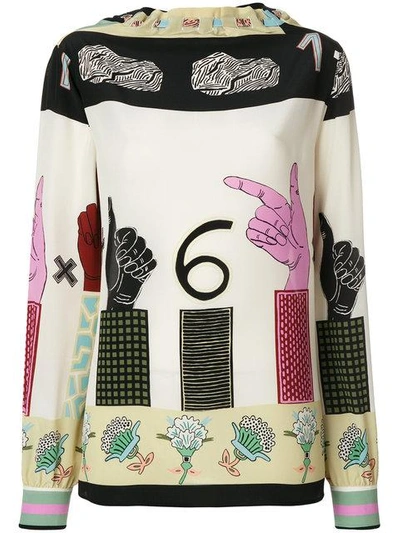 Shop Valentino Counting Six Blouse