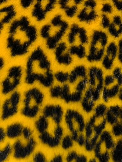 Shop Faith Connexion Leopard Print Coat In Yellow