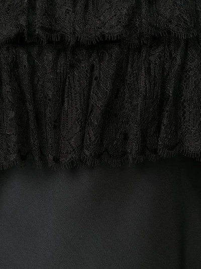 Shop Alberta Ferretti Lace Panel Cold Shoulder Gown
