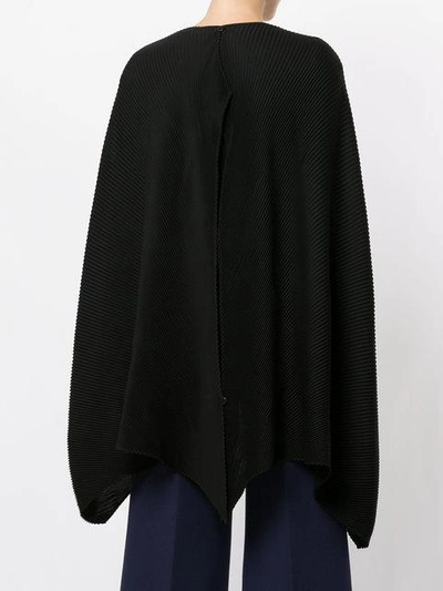 Shop Issey Miyake Draped Knitted Top In Black