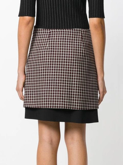 Shop Etro Check Wrap Skirt