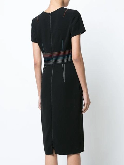Shop Diane Von Furstenberg Dvf  V-neck Tailored Dress - Black