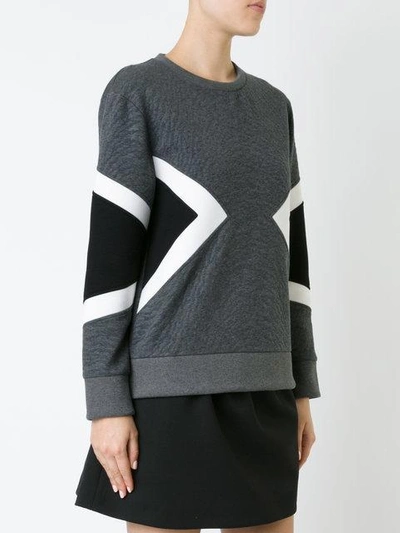 Shop Neil Barrett Geometric Panel Insert Sweatshirt