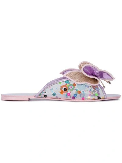 Shop Sophia Webster Lilac Lana Butterfly Slides - Pink