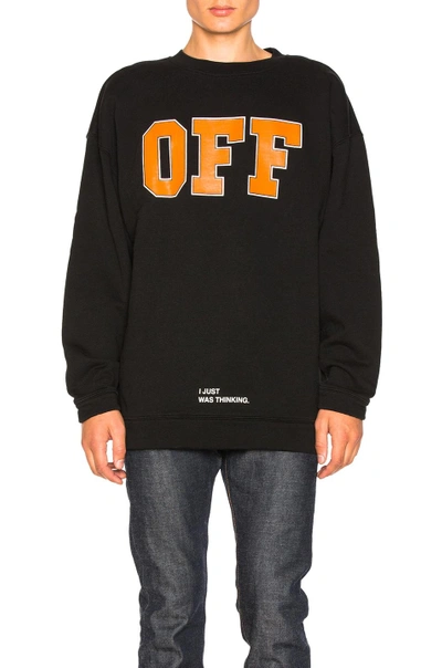 Shop Off-white Off Sweatshirt In Black