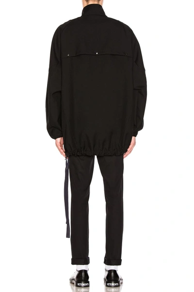 Shop Lanvin Techno Twill Wool Sweater In Black
