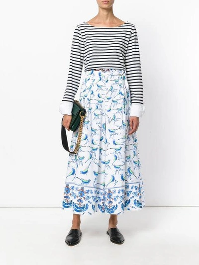 Shop Peter Pilotto Bird Print Skirt