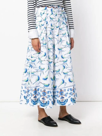 Shop Peter Pilotto Bird Print Skirt