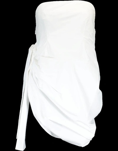 Shop Rosie Assoulin Strapless Bustier Top In White