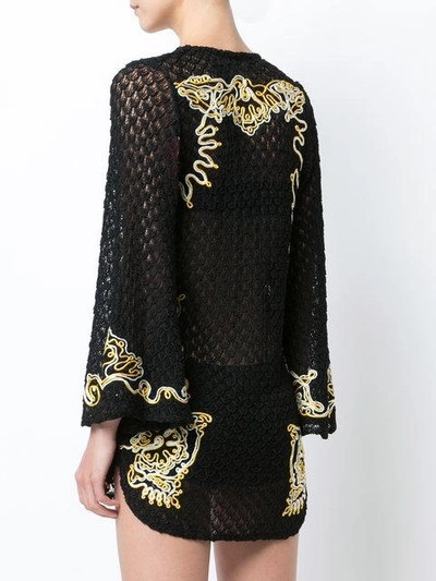 Shop Missoni Knit Sheer Dress - Black