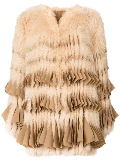 Shop Givenchy Fringed Fur Coat