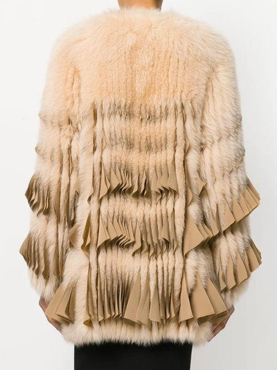 Shop Givenchy Fringed Fur Coat