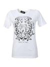 Dsquared2 White Cotton T-shirt With Frontal Print