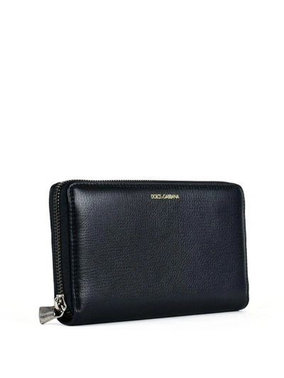 Shop Dolce & Gabbana Textured Wallet In Black