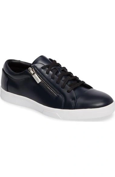 Calvin Klein Men's Ibrahim Box Leather Sneakers Men's Shoes In Black |  ModeSens